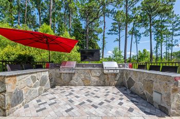 Outdoor gas & charcoal grilling stations